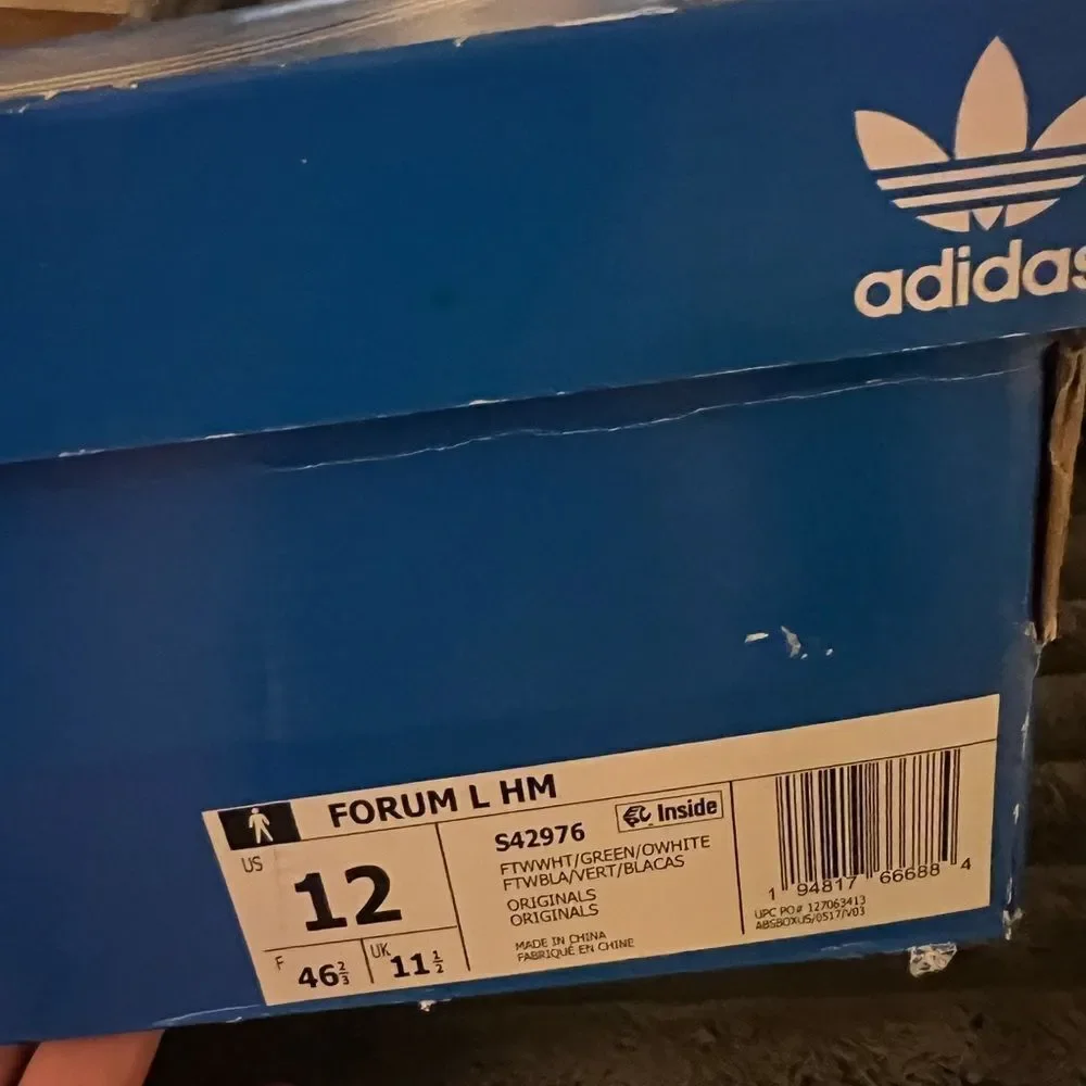 Adidas X Pharrell Forum Low Human Made Green & White Sneakers + Socks 2 Match